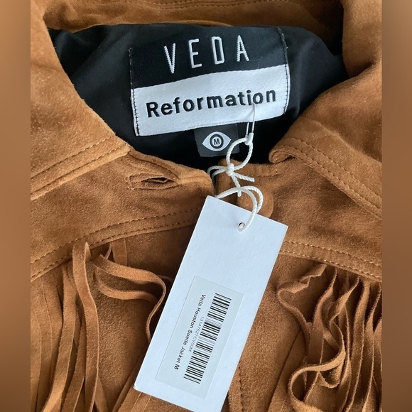 CURRENT SEASON Reformation X Veda Houston suede jacket NWT - Picture 4 of 8